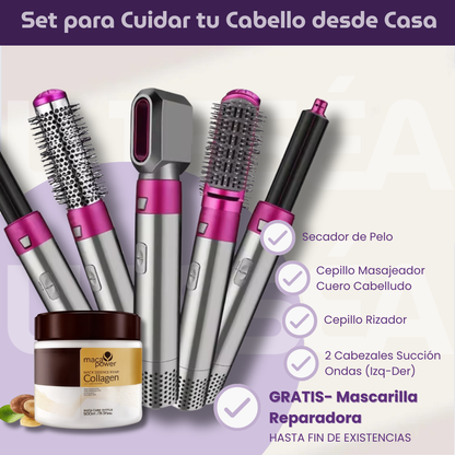 Cepillo 5 en 1 + 🎁Mascarilla Reparadora GRATIS